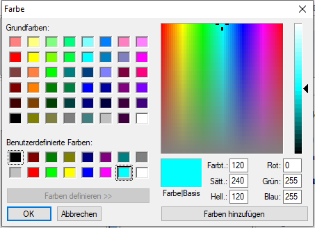 Farbauswahl