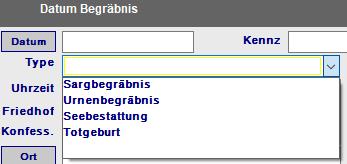 Type Begräbnis