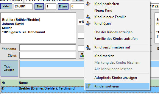 Kinder sortieren