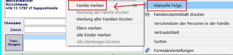 Familie merken