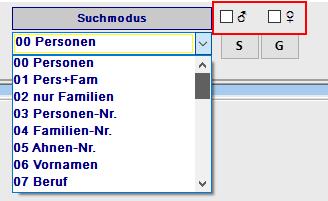 Suchformen - Auswahl