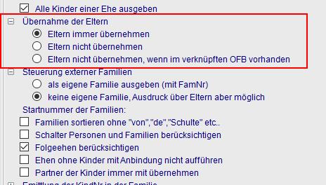 Übernahme der Eltern