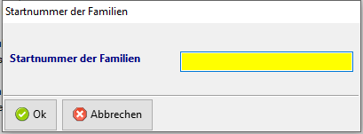 Startnummer der Familie