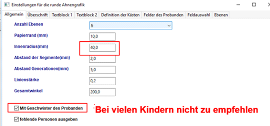 Runde Ahnengrafik a