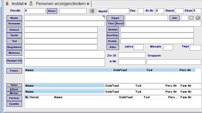 Personenformular