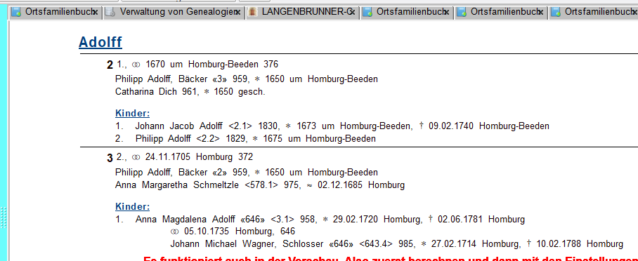 Einzelfamilie Ergebnis